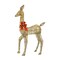 Champagne Woven Vine Set of 3 Reindeer with Warm White LED Lights for Holiday Decor 63" 52" & 37" Height
